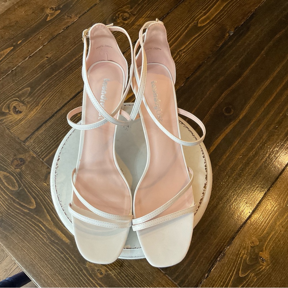 Elegant White Strappy Heels